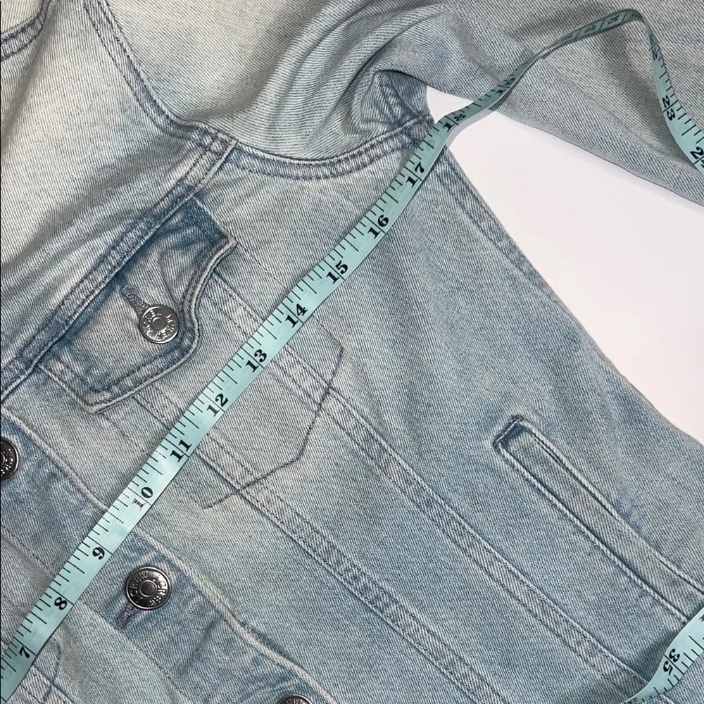 Women’s J Crew Indigo Light Blue Jean Jacket Small - Picture 7 of 9